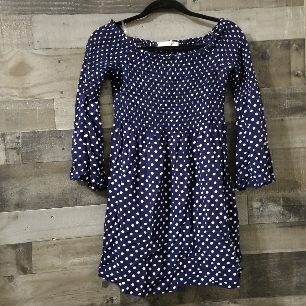Cute navy polka dotted baby doll (never worn)